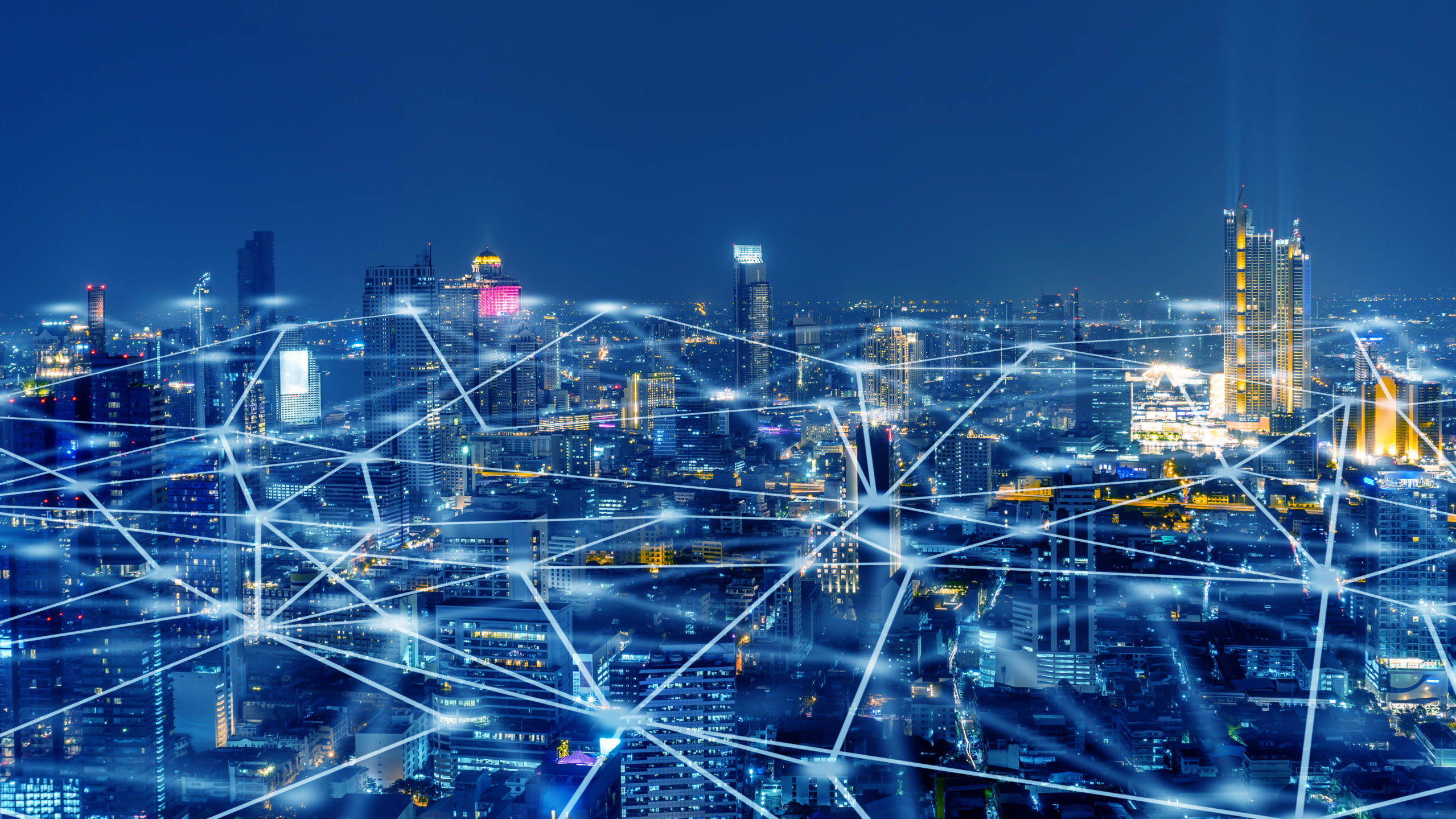 綺麗な夜景の街並み